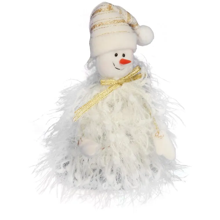 Zawieszka Świąteczna Bałwan Z Piórkami 12 cm