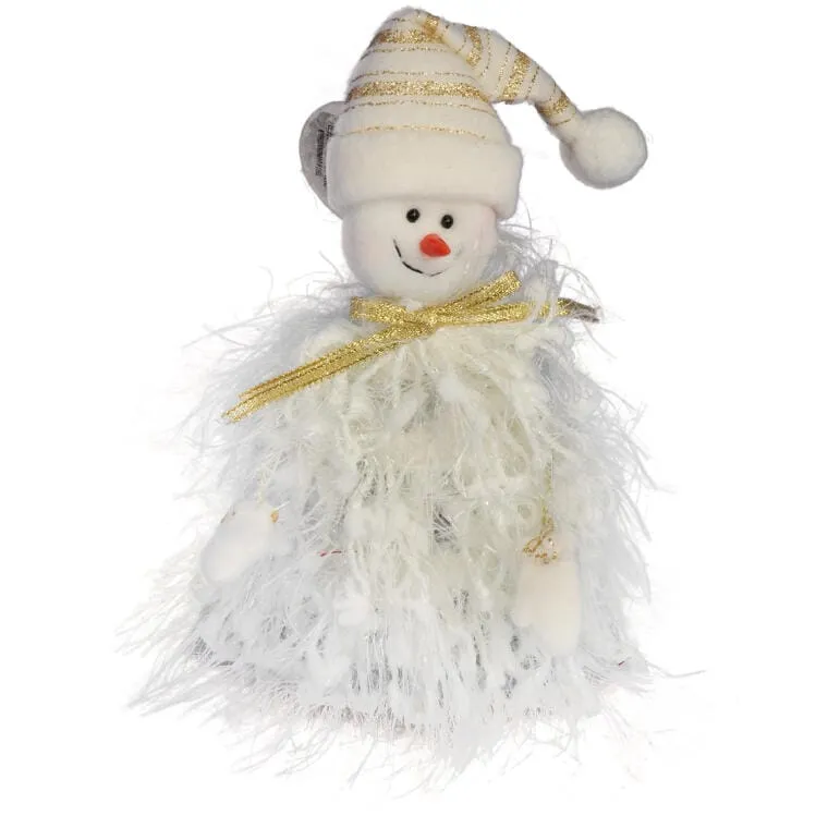 Zawieszka Świąteczna Bałwan Z Piórkami 12 cm