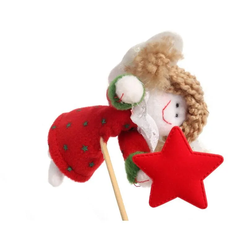 Pluszowy Aniołek Pik Do Dekoracji O Wysokości 25cm - Czerwony