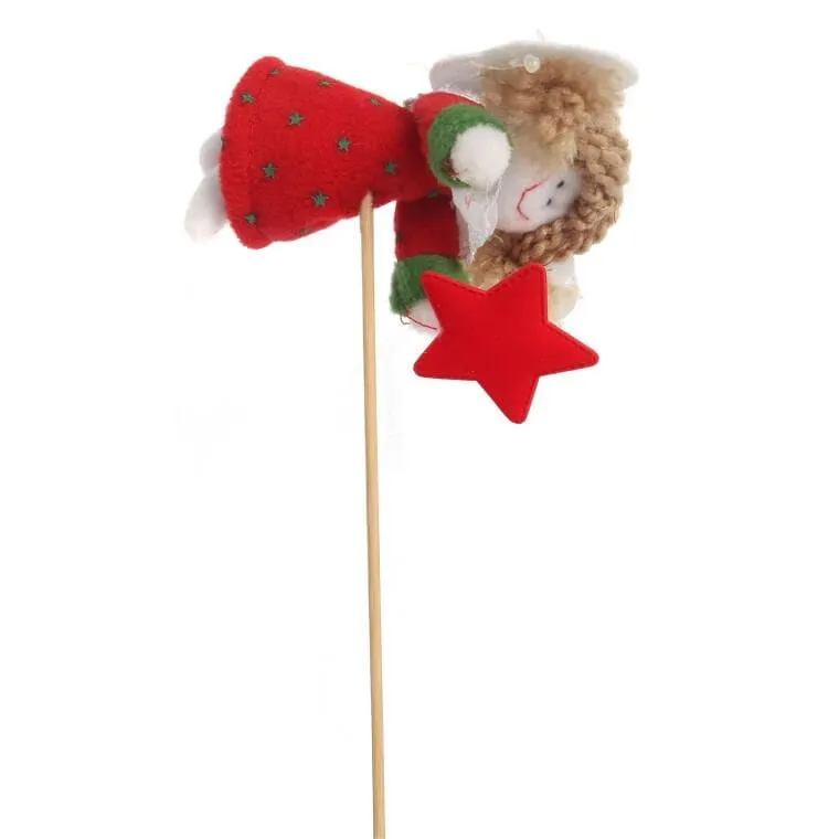 Pluszowy Aniołek Pik Do Dekoracji O Wysokości 25cm - Czerwony