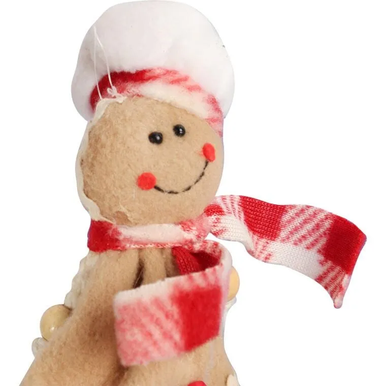 Ozdoba Bożonarodzeniowa Zawieszka PAN PIERNIK Z Materiału 14cm - BRĄZOWA