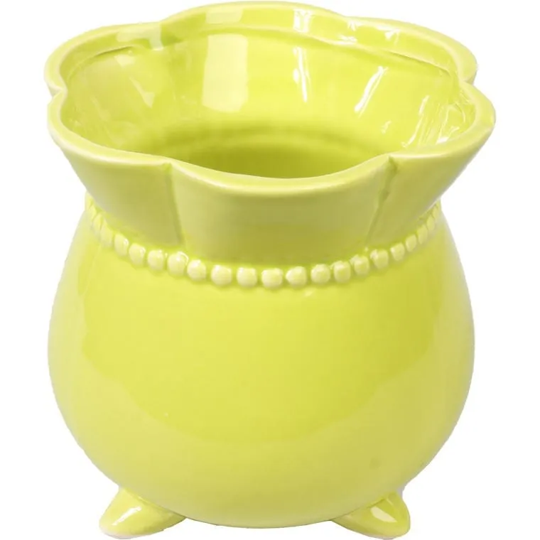 Dekoracyjny Ceramiczny Wazonik W Kolorze Zielonym