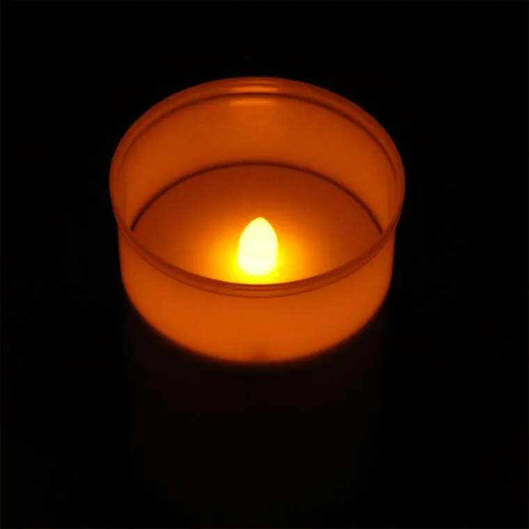 Znicz Elektryczny Świeca LED 12.2cm - Biała