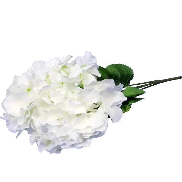Biały Bukiet Hortensji - Komplet 5 Sztuk O Wysokości 50 cm