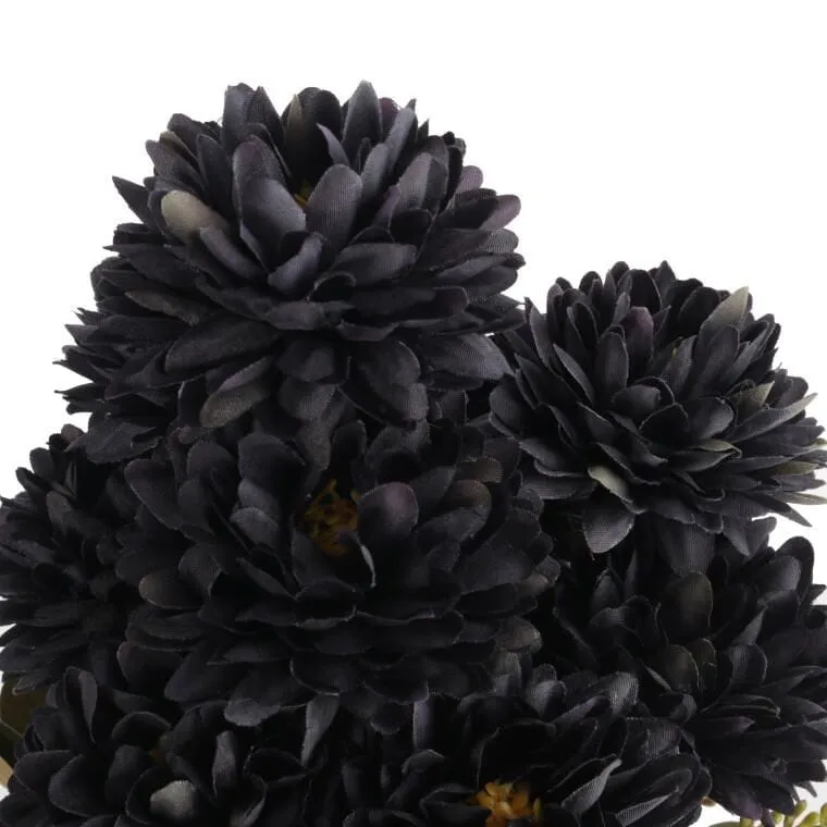 Bukiet 9 Chryzantem 38 cm Kolor - Czarny