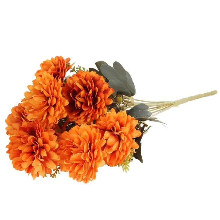 Bukiet 9 Chryzantem 38 cm Kolor - Pomarańczowy