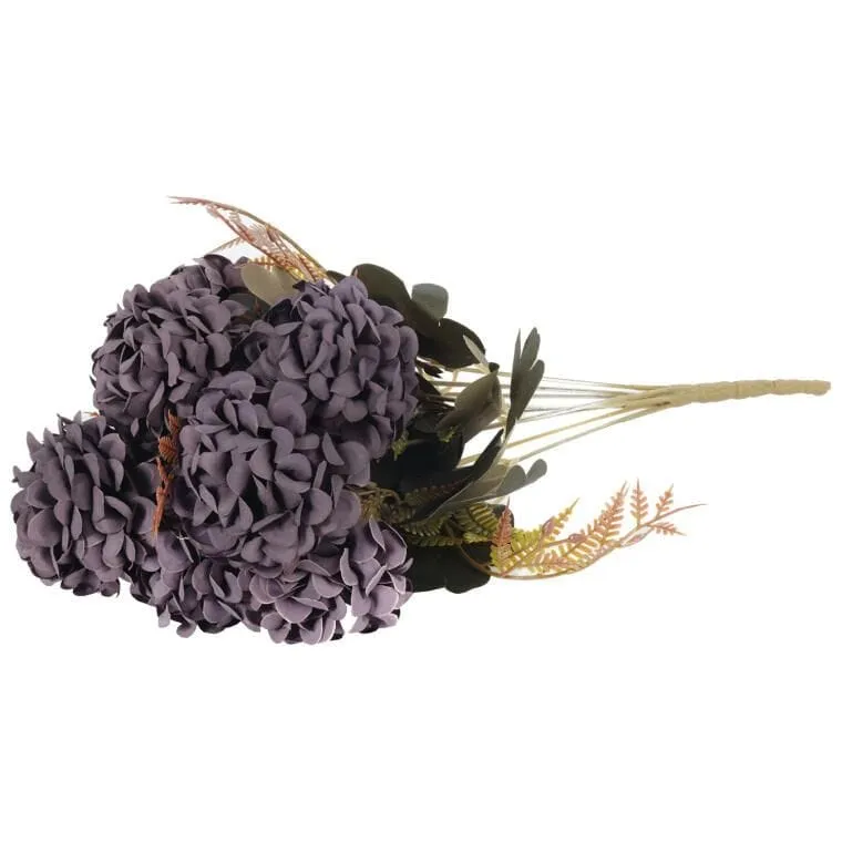Bukiet 9 Hortensji Jesiennych 40 cm Kolor - Fioletowy