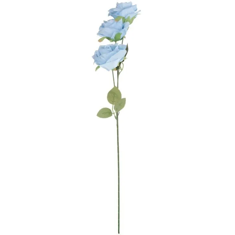 Gałązka 3 Róż 66 cm Kolor - Niebieski