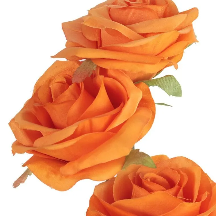 Gałązka 3 Róż 66 cm Kolor - Pomarańczowy