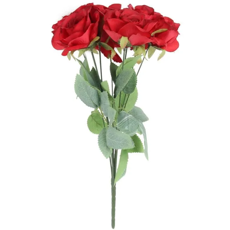 Bukiet 9 Eleganckich Róż 48 cm Kolor - Czerwony