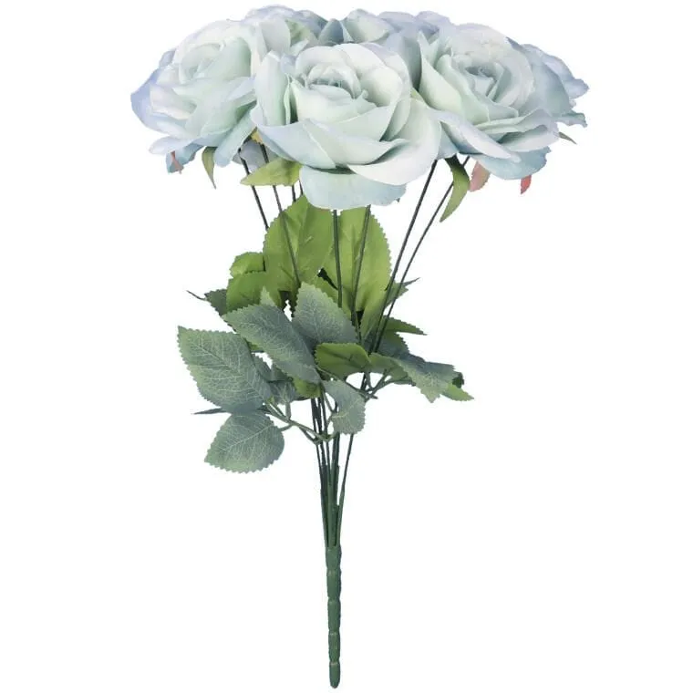 Bukiet 9 Eleganckich Róż 48 cm Kolor - Szary