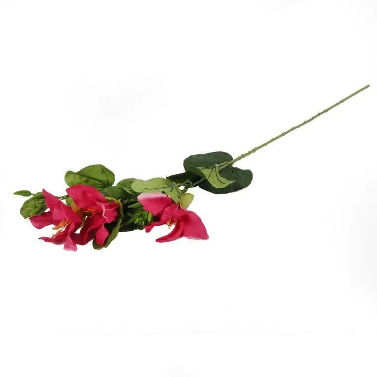 Gałązka Z Różowymi Sztucznymi Kwiatami Clematisy O Wysokości 85 cm