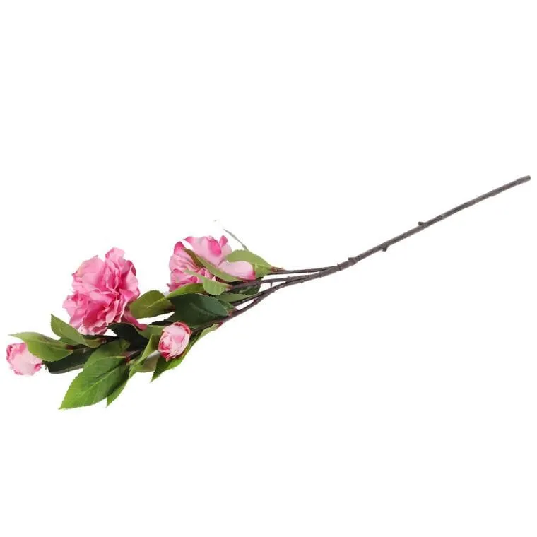 Sztuczna Gałązka Kwiatów Dalii W Kolorze Różowym 93 cm