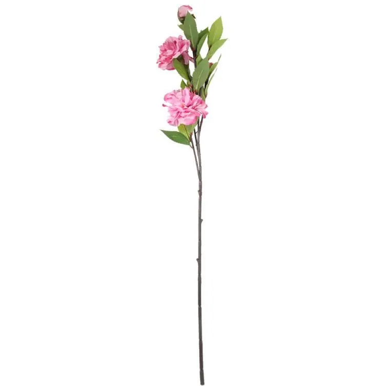Sztuczna Gałązka Kwiatów Dalii W Kolorze Różowym 93 cm