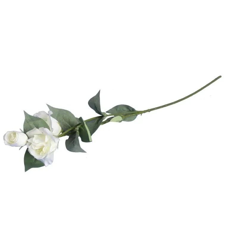 Sztuczna Gałązka Kwiatu Eustomy W Kolorze Białym 72 cm