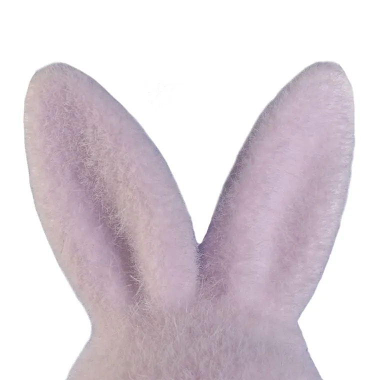 Zając Ozdoba Wielkanocna Welurowa Flokowana L 25 cm - Fioletowa