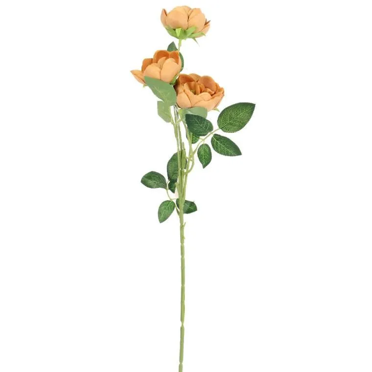 Brązowe Mini Piwonie - Sztuczne Kwiaty Do Dekoracji, Wysokość 65 cm