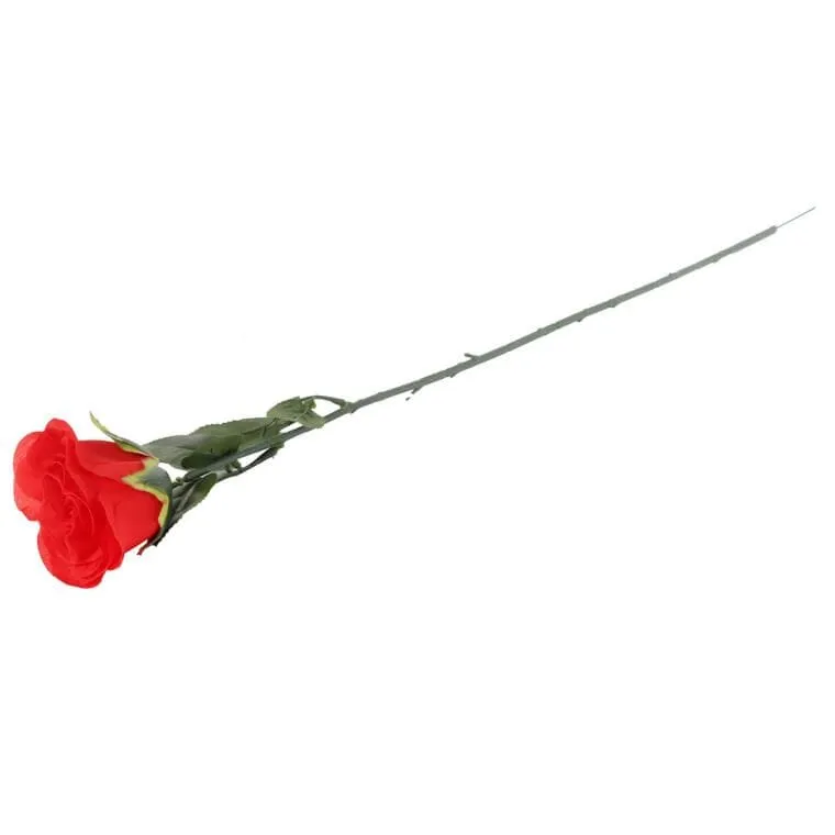 Sztuczna Róża W Pąku Czerwona - 74 cm