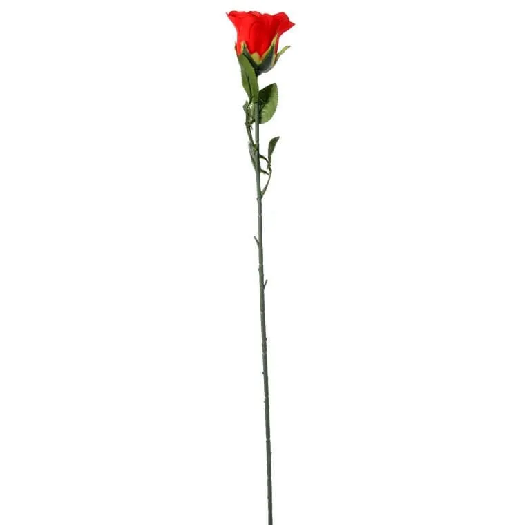 Sztuczna Róża W Pąku Czerwona - 74 cm