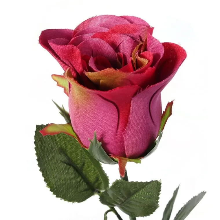 Sztuczna Róża W Pąku Fioletowa- 75 cm