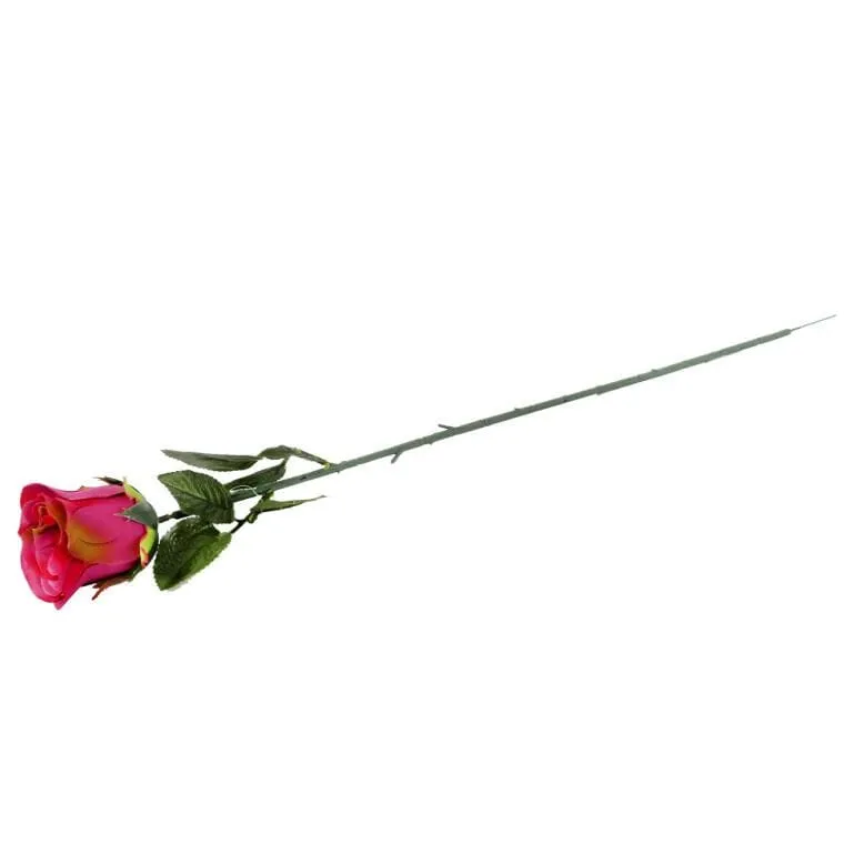 Sztuczna Róża W Pąku Fioletowa- 75 cm