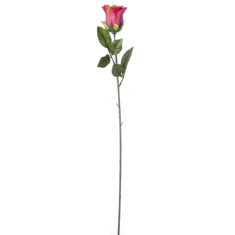 Sztuczna Róża W Pąku Fioletowa- 75 cm
