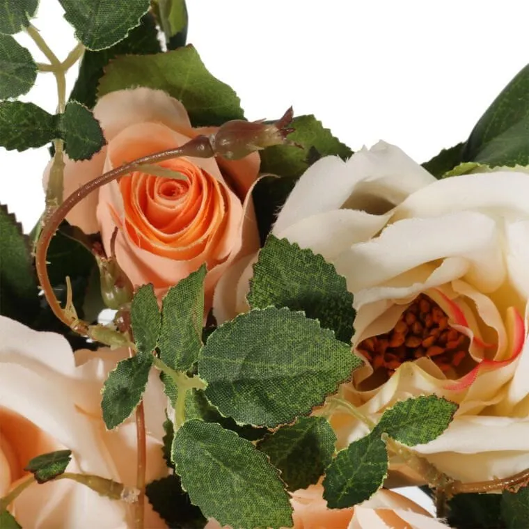 Romantyczny Wianek Z Różami ŁOSOSIOWY O Średnicy 20 cm