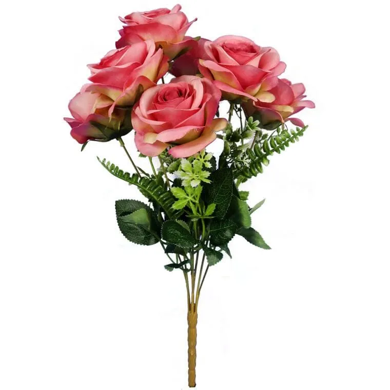 Bukiet 7 Róż 45cm Kolor - Różowy