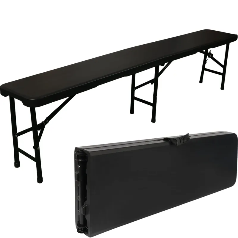 Ławka Cateringowa Składana 180 cm - Czarna