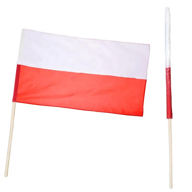 Flaga Polski Z Drzewcem 120 cm