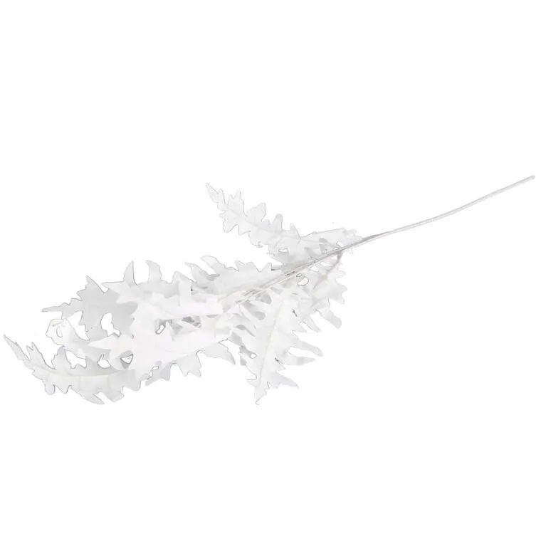 Gałązka Liści Dębu Błotnego 100 cm - Biała