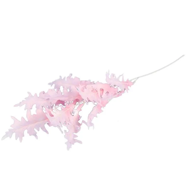 Gałązka Liści Dębu Błotnego 100 cm - Różowa