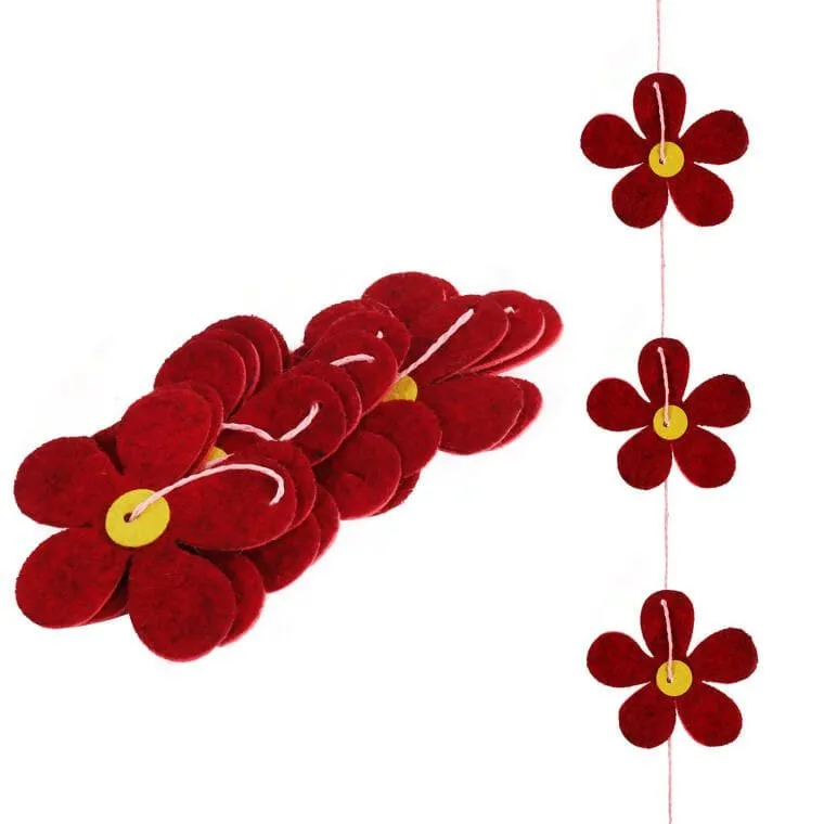 Kwiaty Wiosenne Girlanda 125 cm - Różowe