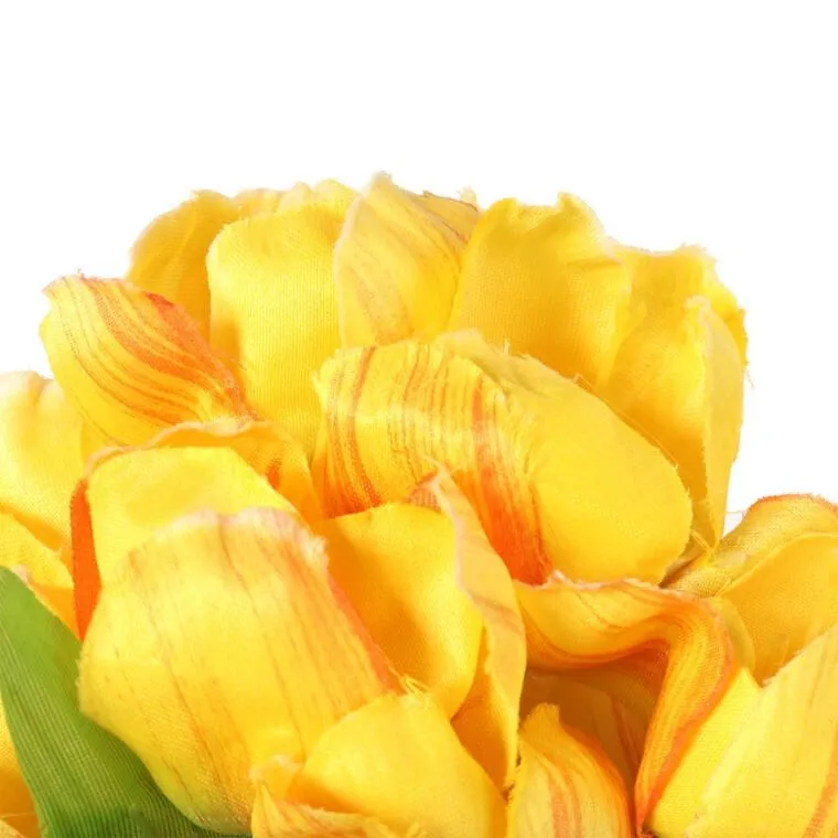Bukiet 9 TULIPANÓW W Kolorze ŻÓŁTYM 32 cm