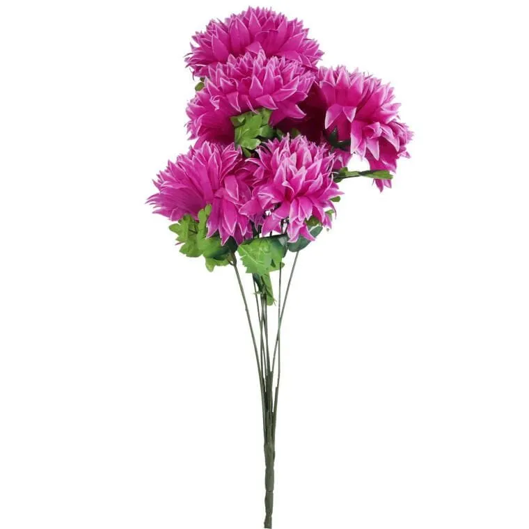 Bukiet 7 Dużych Chryzantem W Kolorze Fioletowym 74 cm