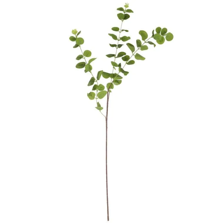 Gałązka Sztucznych Liści Eukaliptusa 80 cm - Zielona