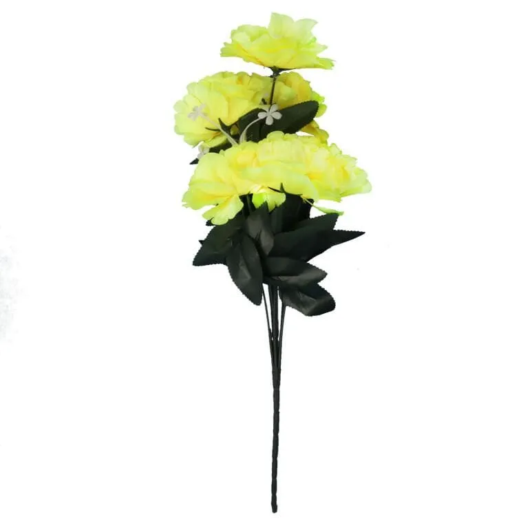 Bukiet 9 GOŹDZIKÓW W Kolorze ŻÓŁTYM 54 cm