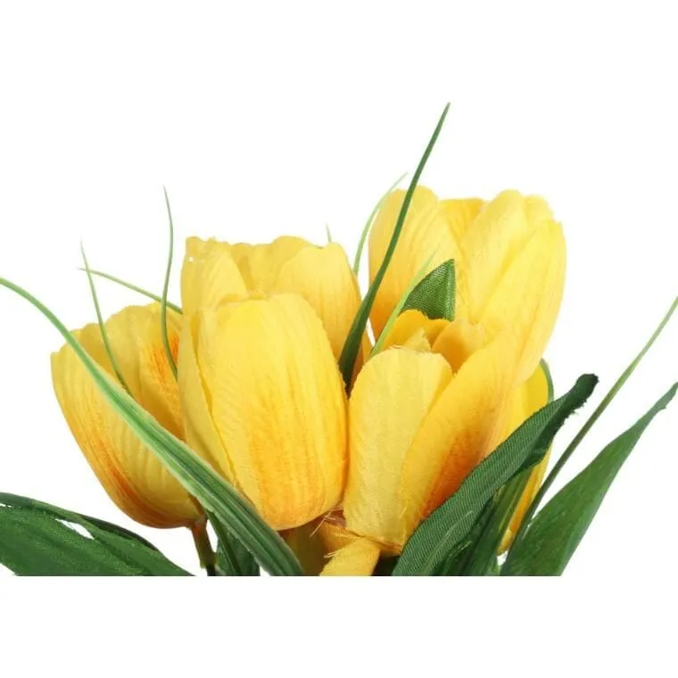 Bukiet 6 TULIPANÓW Z Trawką 34 cm
