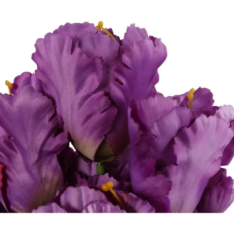 Bukiet 7 TULIPANÓW PAPUZICH 54 cm - FIOLETOWY