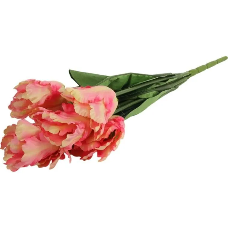 Bukiet 7 TULIPANÓW PAPUZICH 54 cm ŁOSOSIOWY
