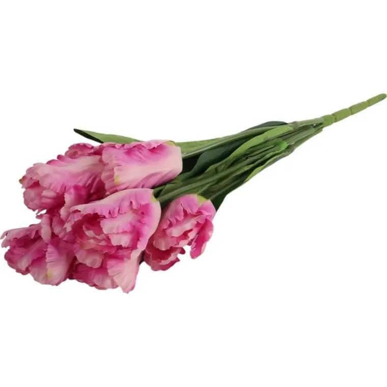 Bukiet 7 TULIPANÓW PAPUZICH 54 cm - RÓŻOWY