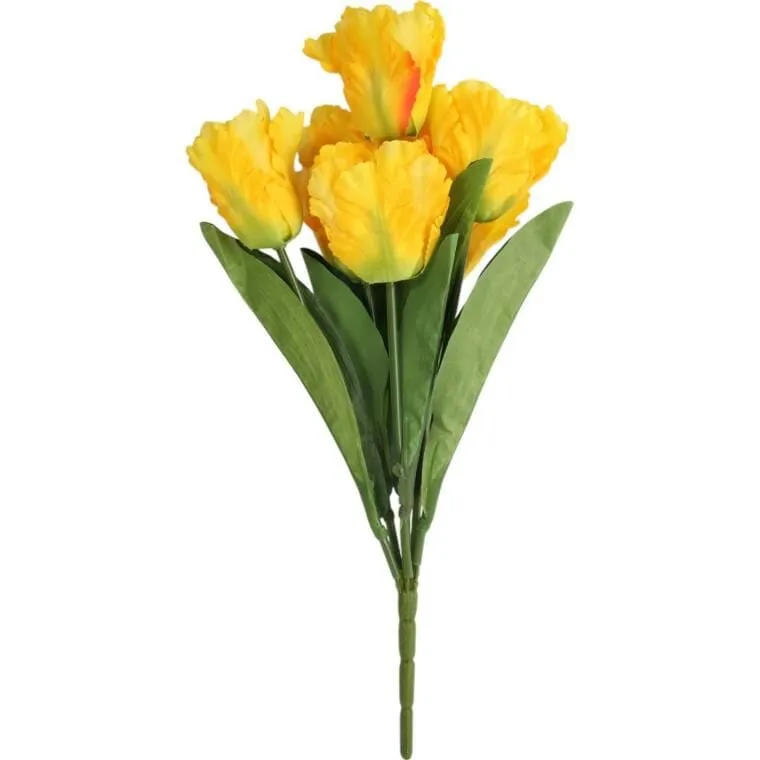 Bukiet 7 TULIPANÓW PAPUZICH 54 cm - ŻÓŁTY