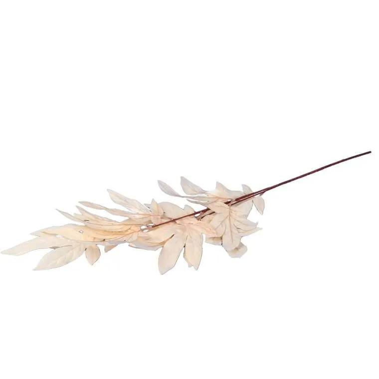 Gałązka Liści Klonu 97 cm - Kremowa