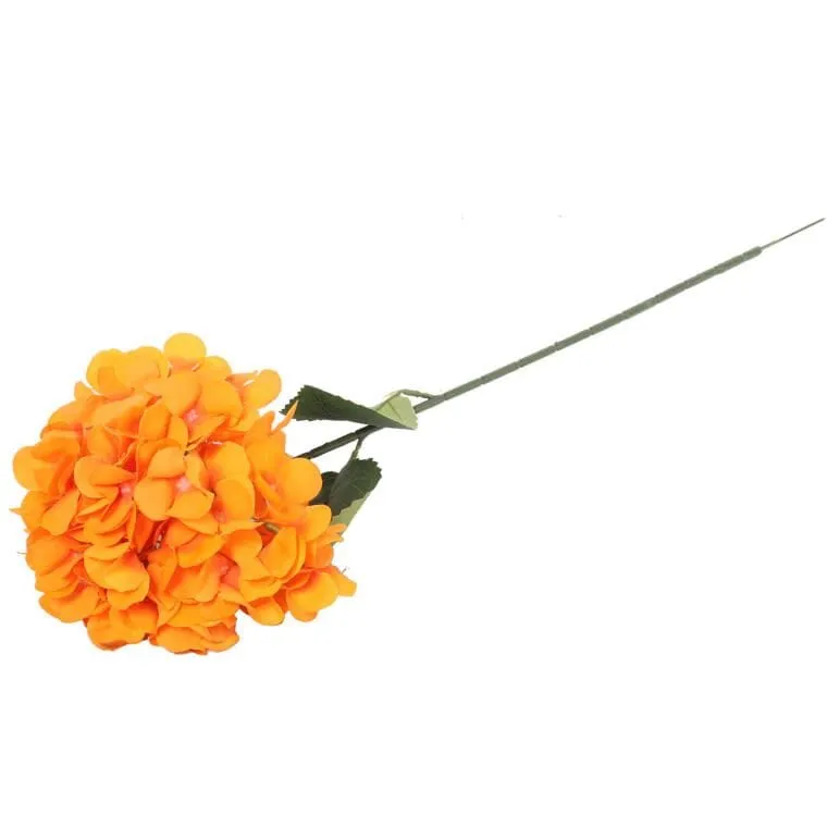 Gałązka HORTENSJI 68 cm - POMARAŃCZOWA
