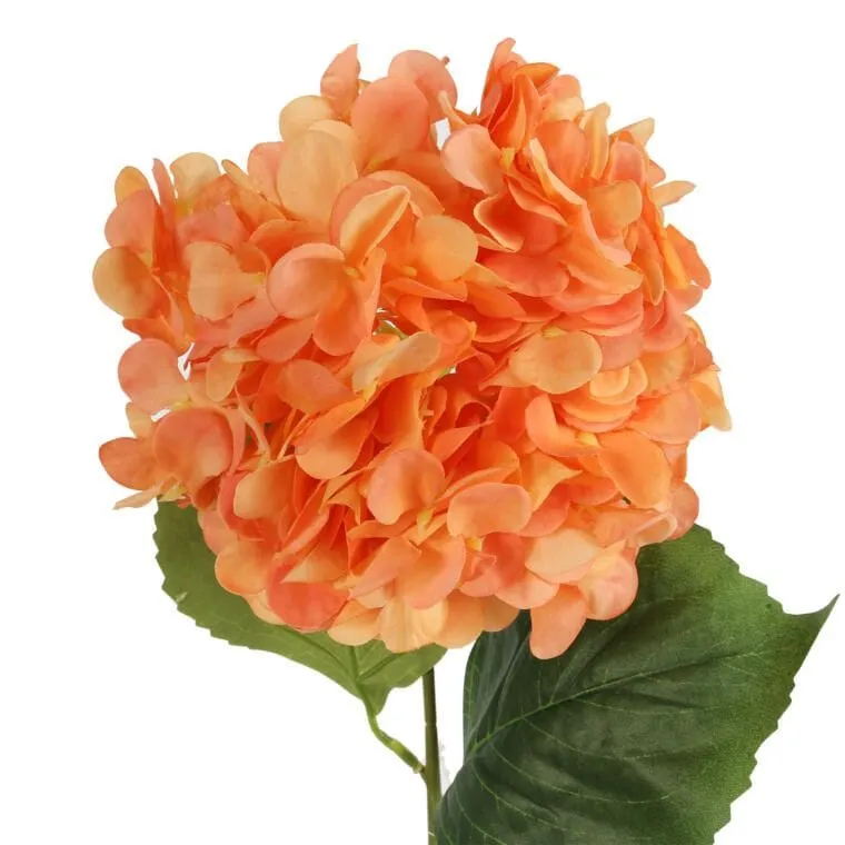 Gałązka HORTENSJI 72 cm - POMARAŃCZOWA