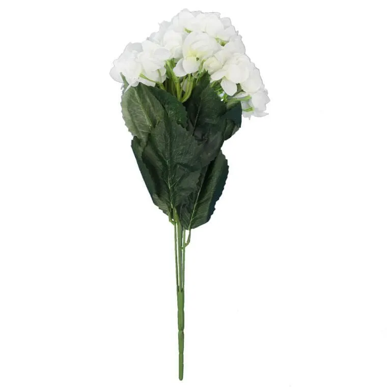 BUKIET5 HORTENSJI W Kolorze BIAŁYM 52 cm