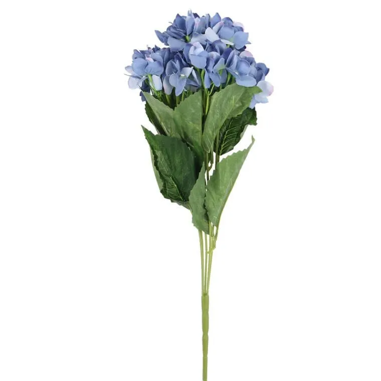 Bukiet 5 HORTENSJI W Kolorze NIEBIESKIM 52 cm