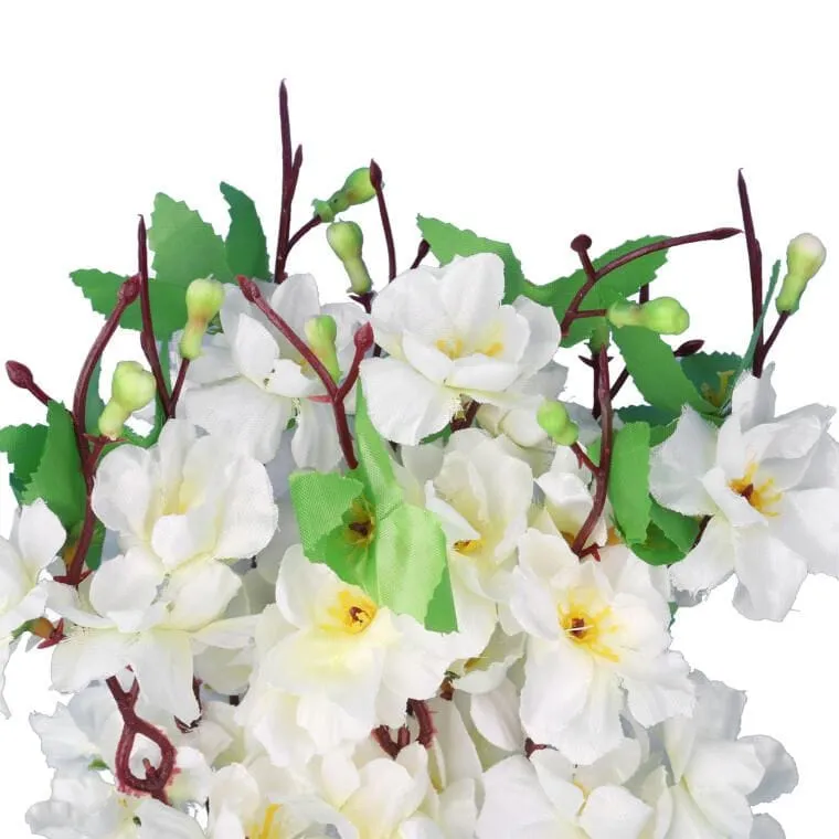 Bukiet 9 JABŁONI W Kolorze BIAŁYM 38 cm
