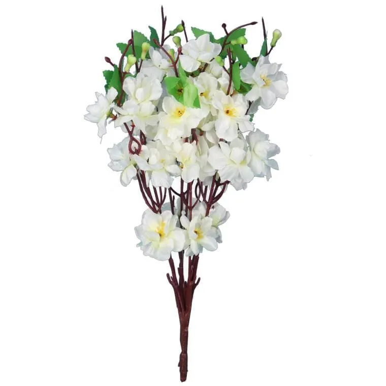 Bukiet 9 JABŁONI W Kolorze BIAŁYM 38 cm