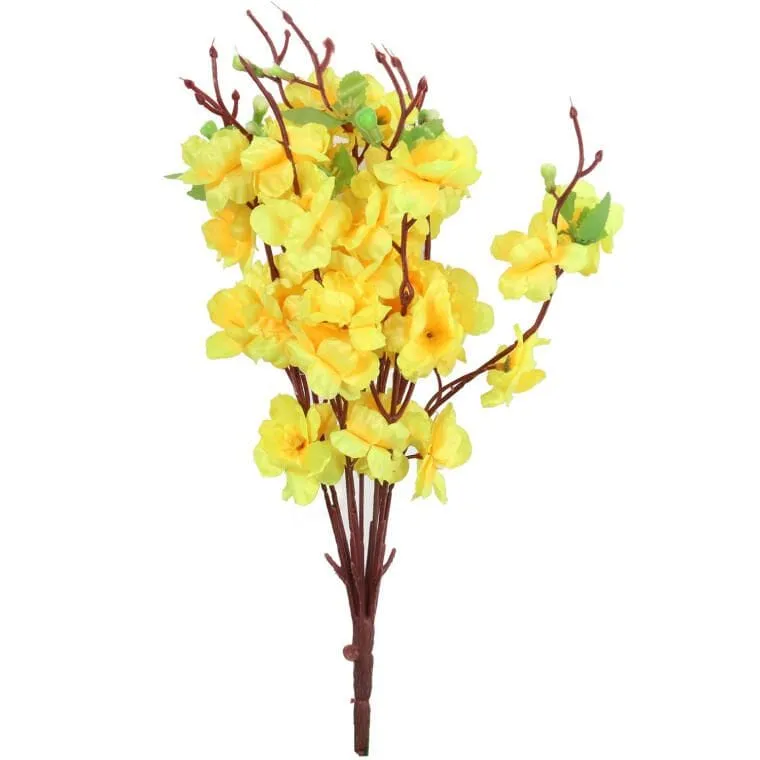 Bukiet 9 JABŁONI W Kolorze ŻÓŁTYM 38 cm
